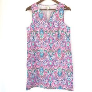 Cynthia Rowley Bright Multicolor Summer Floral Vibrant Paisley Dress 10